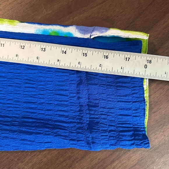 Ali Miles Tunic Top Womens PL Art  Stretch Watercolor 3/4 Sleeve Button Up - Picture 10 of 10